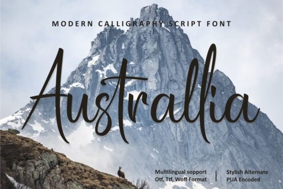 Australlia Script Font for Editorial Design