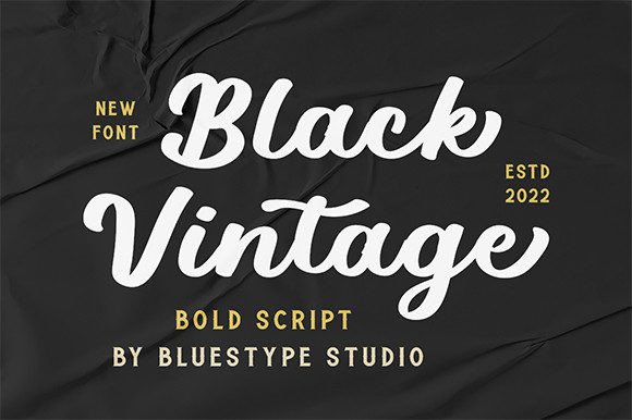 Black Vintage: A Timeless Script Font for Editorial Design