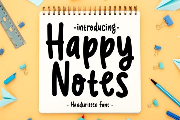 Bring Joy to Your Creations with Happy Notes Font