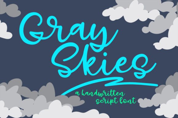 Gray Skies: A Script Font with a Unique Editorial Presence
