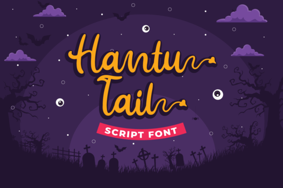 Hantu Tail: A Halloween-Inspired Script Font for Digital Creatives