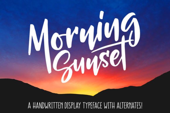 Morning Sunset Font for Web Design