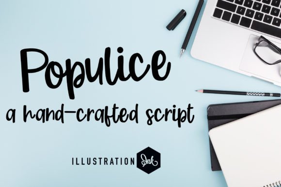 Populice Font for Handmade Projects