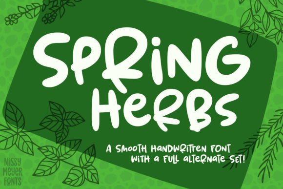 Spring Herbs Font for Campaign Creativity