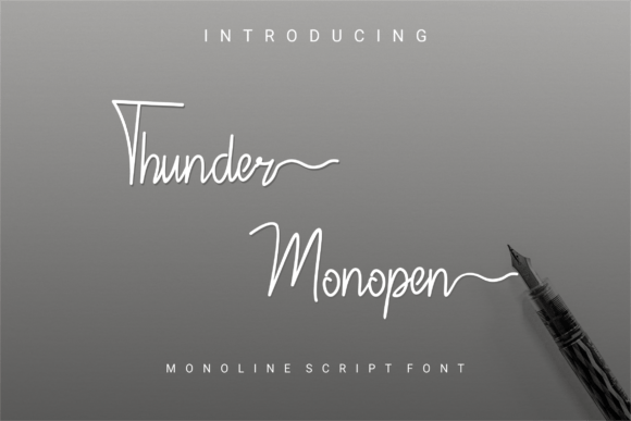 Thunder Monopen: A Script Font for Editorial Elegance